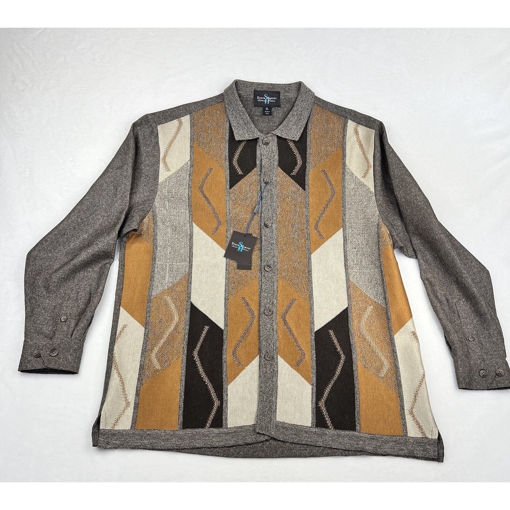 Steve Harvey Shirt Men's Size XL Button Up Celebrity Edition Neutral Long Sleeve - Picture 2 of 11